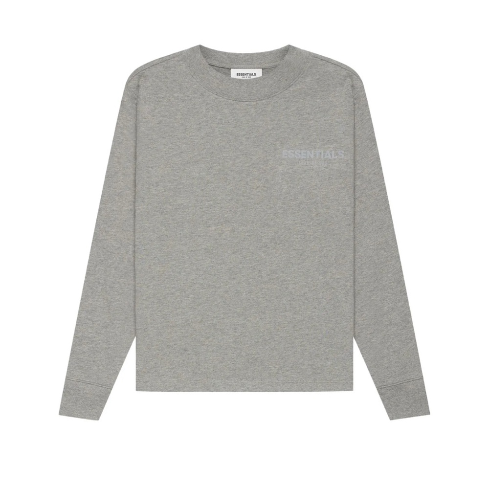 Fear of God Essentials‎ Kids Long-Sleeve Tee 'Dark Gray Heather Oatmeal'